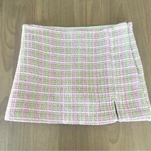 Zara NWOT XSmall Skort Zipper Tweed